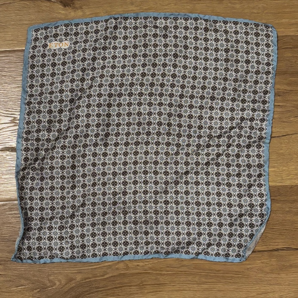 ETON Geometric Silk Pocket Square